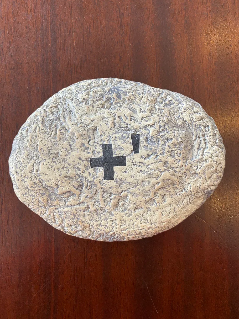 My “accentuate the positive” rock, reifying the slider for me everyday.