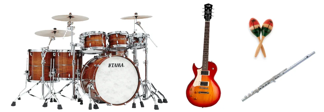Figure 3: All of these items make music.